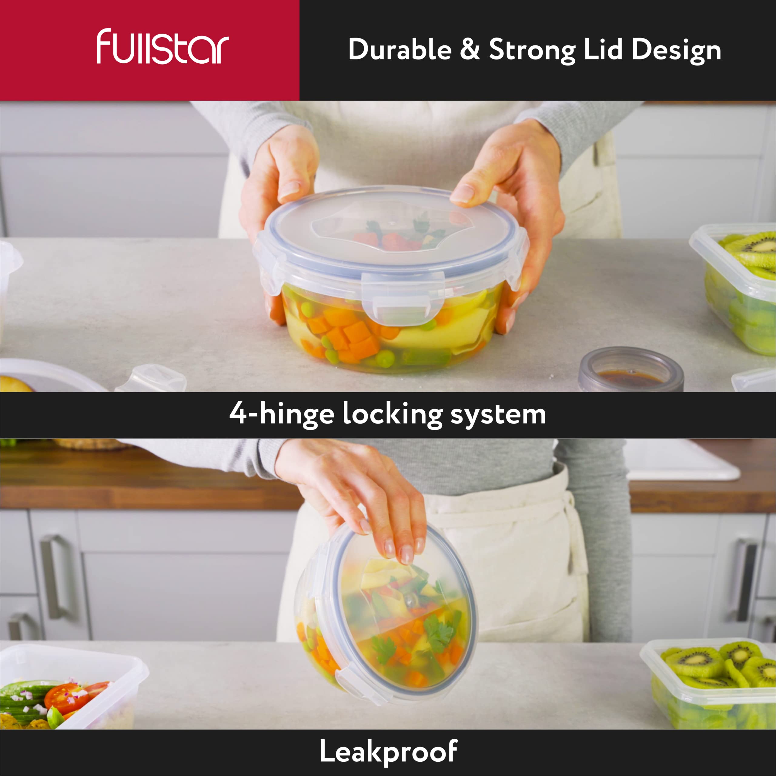 Amazon | Fullstar (フルスター) 蓋付き 食品保存容器 - 蓋付き